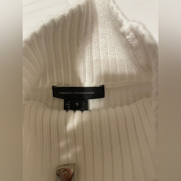 French Connection - White Ribbed Sweater Small - Picture 2 of 5